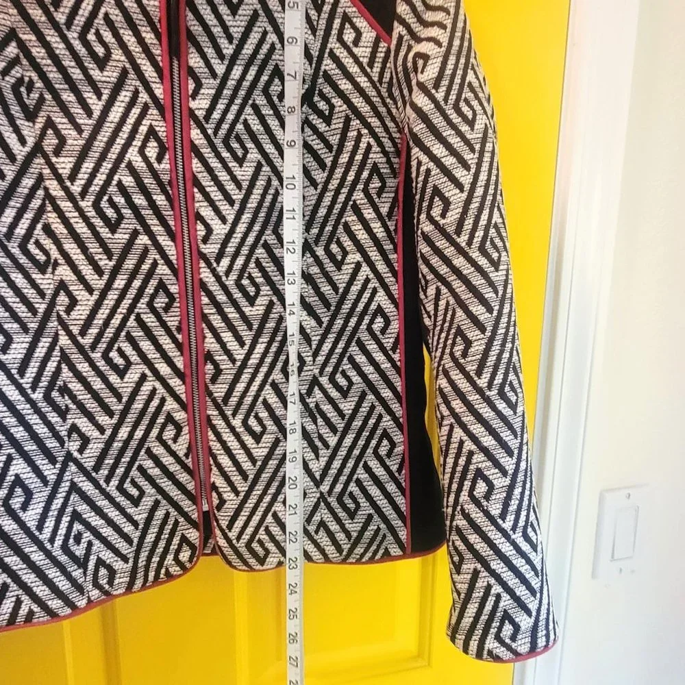 H&M Blazer Black, White & Red Woman's Size 10